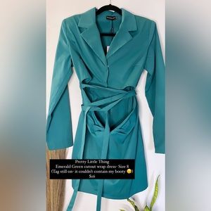 Pretty little thing cutout wrap dress